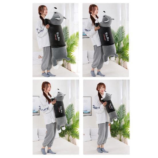 Милая плюшевая подушка Хаски со сладкими сообщениями, мягкая набивная игрушка, обнимаемая, гибкая кукла-собака, подарок для эмоциональной поддержки