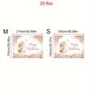 2D 1 flat flower rabbit girl birthday background - Bohemian flower watercolor and Easter rabbit design