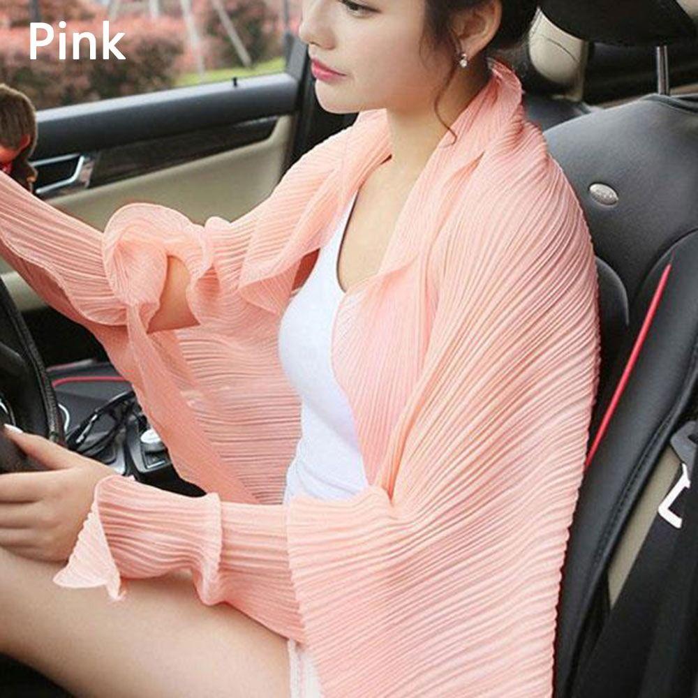 Women Chiffon Sun Block Protective Sun Protection Sleeves Arm Sleeves Shawl Scarf Driving Sleeves