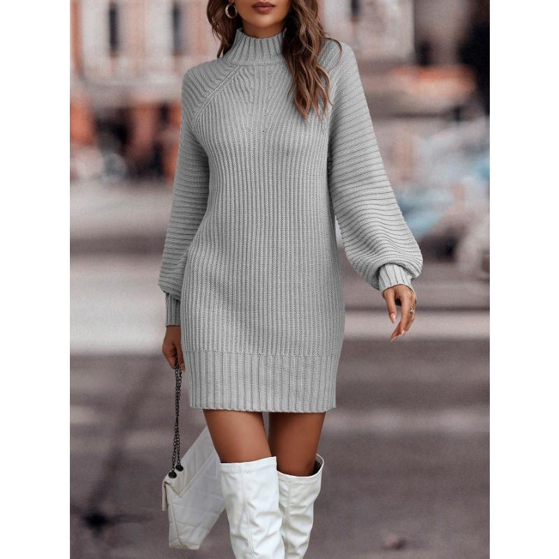 YYFS Женская мода повседневная осень-зима однотонный принт длинный рукав полуводолазка свитера