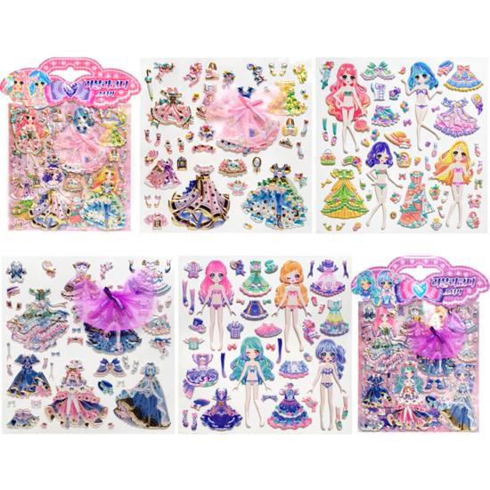 Lovely Coordination Sticker Set of 4, a Popular Character In Korea