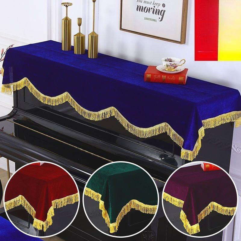 Nordic Light Luxury Gold Velvet 88 Key Piano Cover Upright Electric Piano Half Covers Dust Cover Cloths Instrument Cover Cloth Home Decoration
