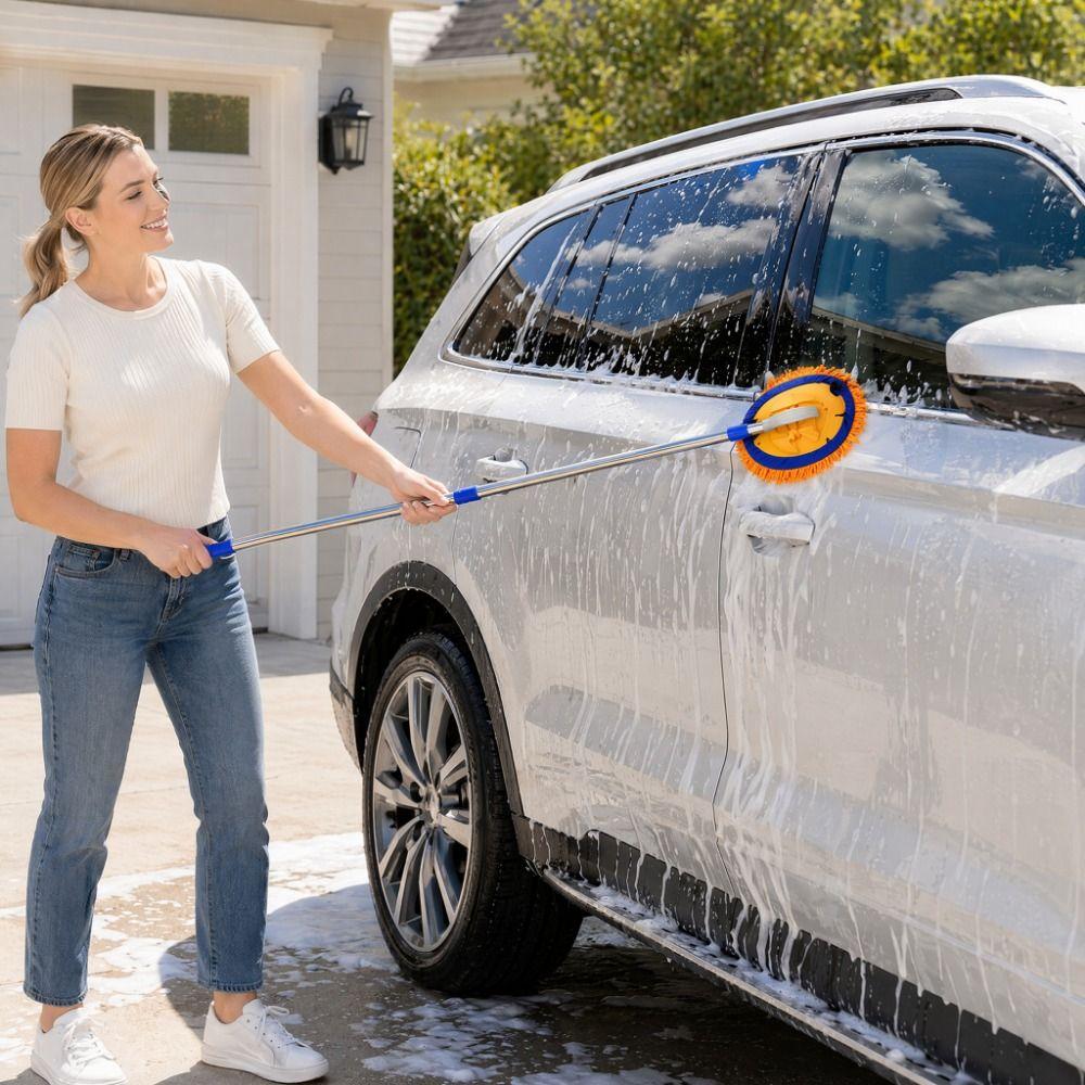 Anti-slip Car Wash Mop Soft Bristles Car Cleaning Kit Extendable Car Cleaning Brush Car Cleaning