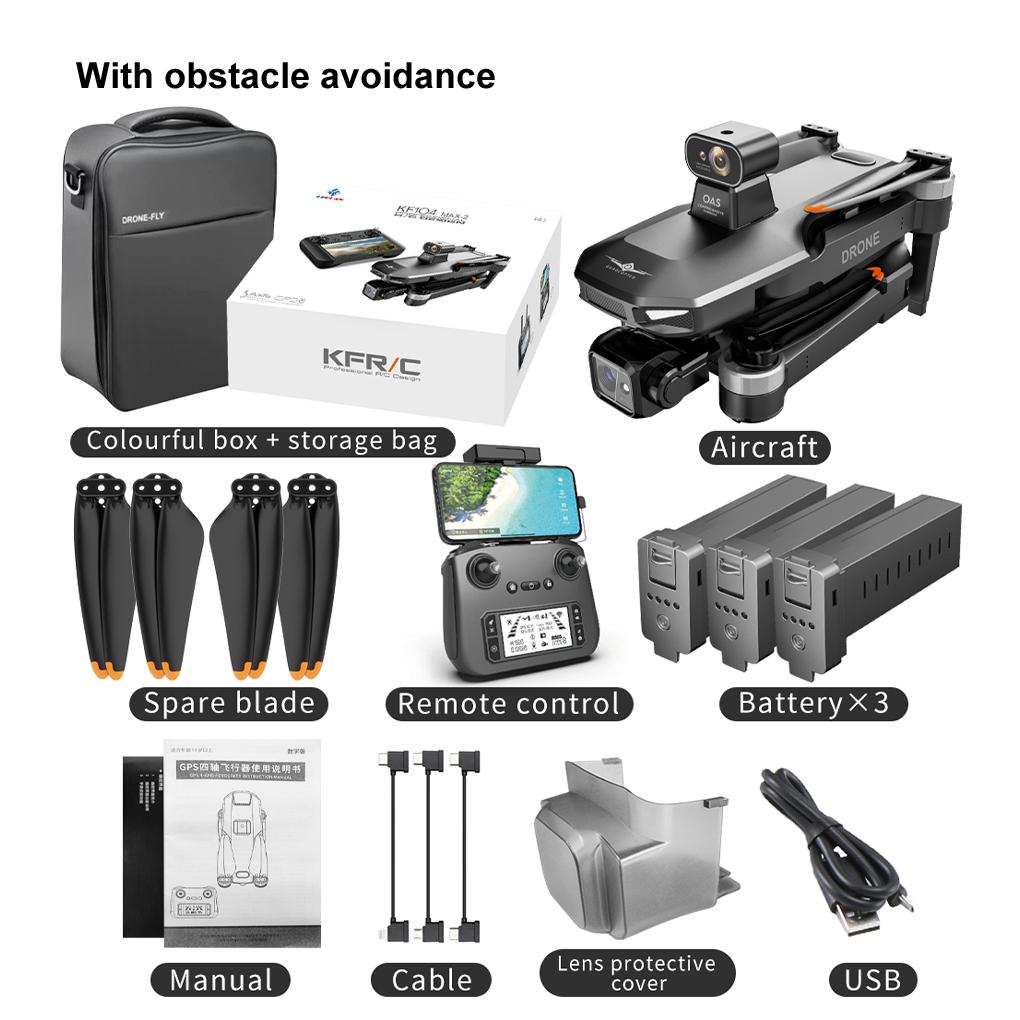 KF104 / KF104MAX2 Профессиональный Дрон WIFI 360 Обход Препятствий Сенсорный Экран FPV Бесколлекторный С 4K Камерой 3-Осевой Подвес RC Дрон