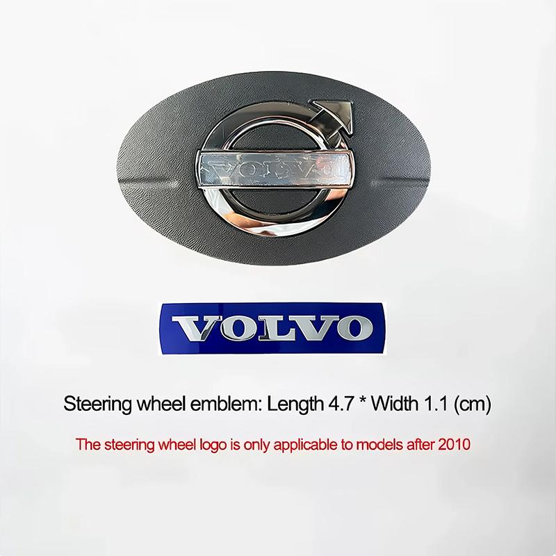 zpebr9 Car front grille logo/blue and black letter badge/steering wheel sticker for Volvo XC60 V60 S60 XC90 XC40 V40 V70 EX40 S80L S40
