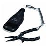 Multi-functional Fishing Pliers with Tungsten Blades, Stainless Steel, PE Line, Split Rings, Rust-Resistant Case, and Strap, Black