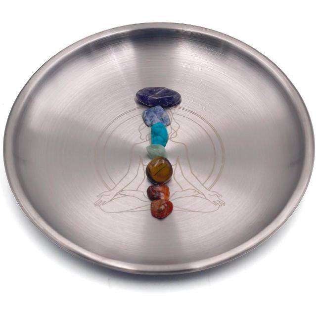 Offering Bowl Ritual Plate Great for Altar use, Shamanic Wicca Ritual, Incense Burner, Smudging, Decoration (Metatron)