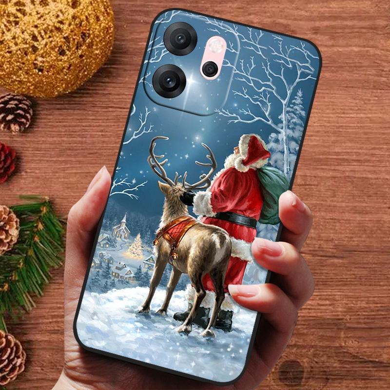 Рождественская расписная обложка для OPPO Reno 14F 14 F Reno14FS Чехол Силиконовая мягкая обложка для телефона для OPPO Reno 14 13 Pro FS Capa Fundas