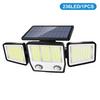 Solar Motion Sensor Outdoor Lights Waterproof 3 Heads 236/223LED Solar Security Lights Waterproof Wall Light Yard Garage Patio