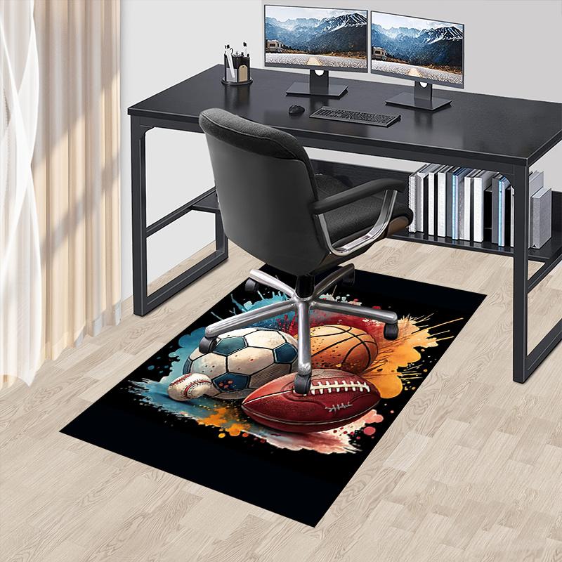 Sports Ball Chair Mat: Perfect for Home Decor,Office Use,and Gifts - Ideal for Living Room,Bedroom,and Various Rooms0109017A