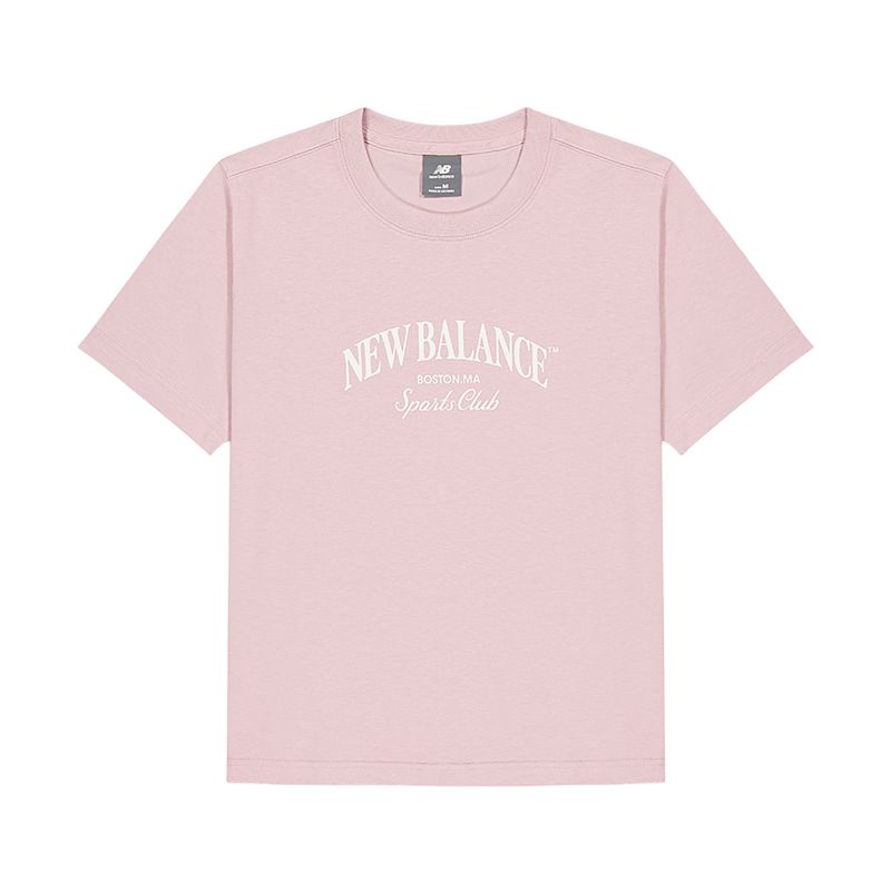New Balance T Shirts Women's Pink Crew Neck Moderate Other NEF31292-PK