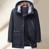 Winter Men's New Down Jacket 90 White Duck Down Casual Hooded Winter Warm Jacket