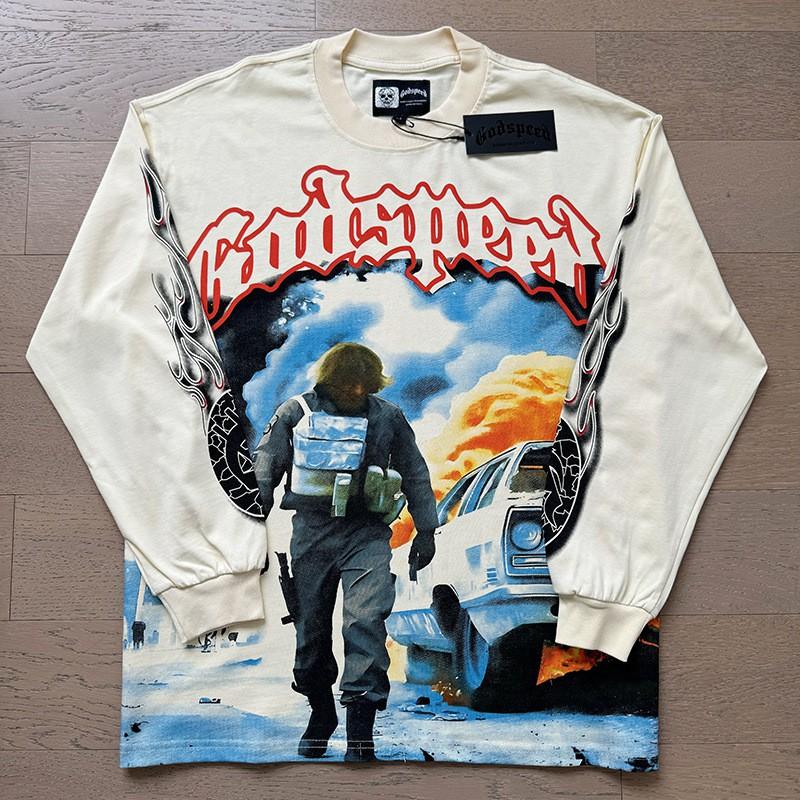 Unisex Oversized Streetwear Long Sleeve Tee Teens - Soft Cotton Crewneck Graphic T-Shirt Fall