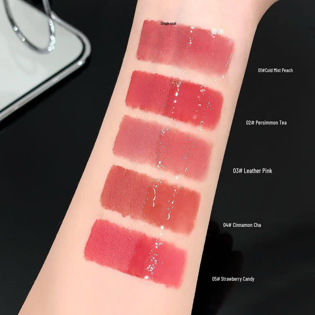 KodyboLL Dual-Ended Matte Lip Glaze: Fade Lines, Watery Mirror Finish, Soft Focus Film-Forming Lipstick.