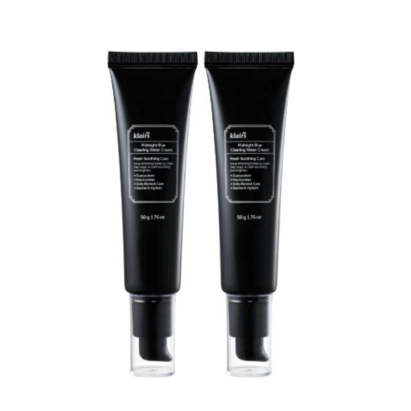 Дорогой, Klairs Midnight Blue Clearing Water Cream Успокаивающий гель-крем для ухода за проблемной кожей Двойной набор 50 г x2