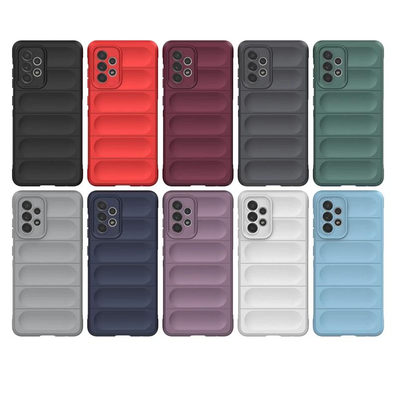For Samsung Galaxy A52 A52s 5G Back Cover Phone Case Liquid Silicone Anti-fall Shockproof Armor Funda Coque Cases