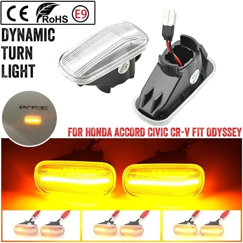 1Pair For Acura Integra Honda DC2 RSX DC5 NSX NA1 Dynamic Turn Signal Side Marker Light Led Sequential Lamps 34301-S5H-T02