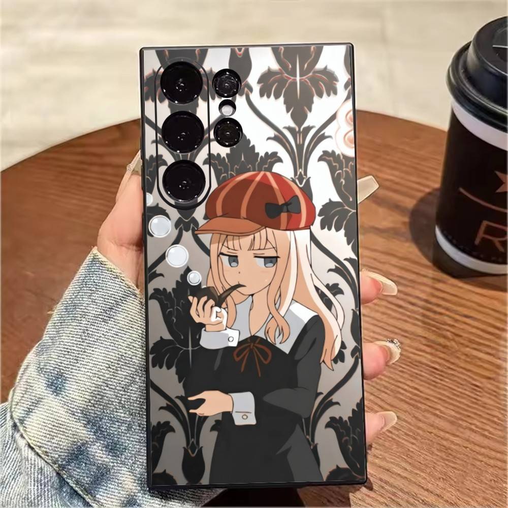 Персонажи Kaguya-sama: Love Is War Фудзивара Мико Чехол для телефона для Samsung S25,S24,S21,S22,S23,S20,Ultra,S26,Plus,Fe,Note,5G Черный Чехол