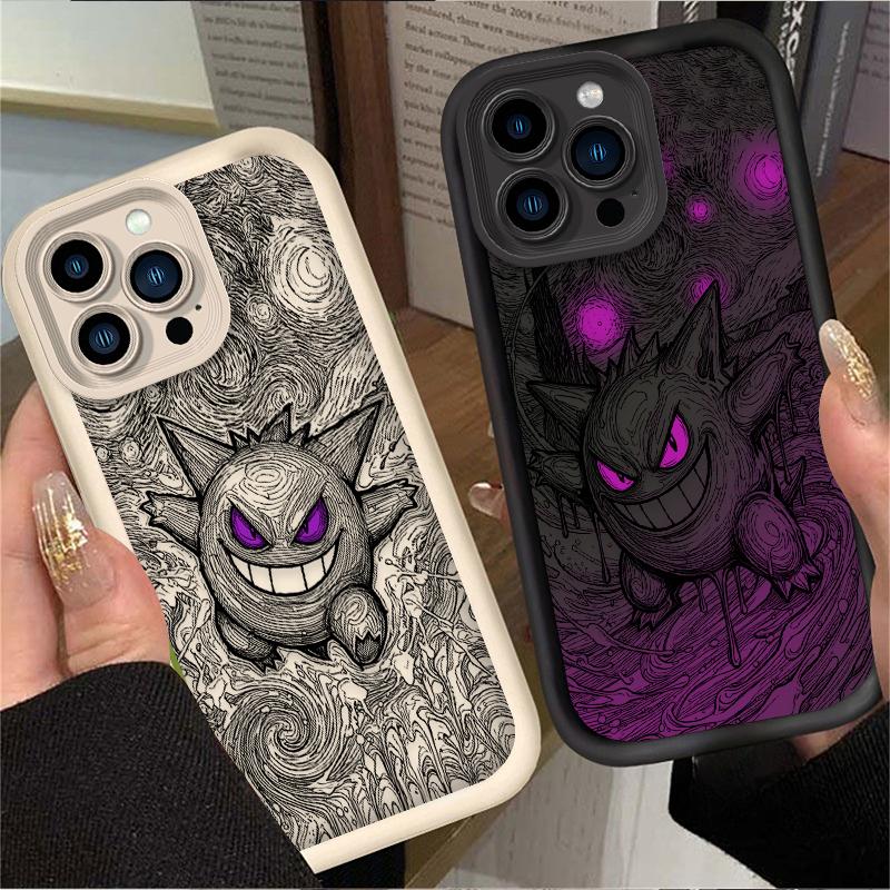 P-Pokemon Гэнгар Крутой Чехол Для Телефона Для iPhone 17 Air 16 16E 15 14 13 12 11 Pro Max X XS X S Max XR SE 2020 SE4 7 8 Силиконовый Чехол