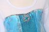 Princess Dress for Kids Cosplay Costume Luxury Set Snow Blue Heart Magic Braided Original 120cm NT302A [CREDIBLE] 6-piece - (Princess Dress, Tiara,