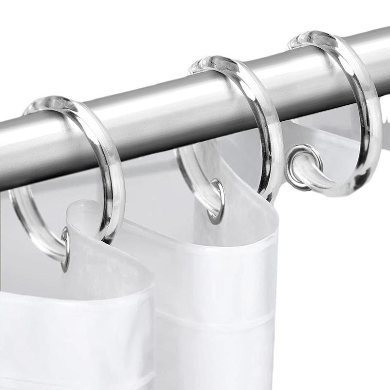 12 шт. Открытые кольца для штор, Кольца для штор, Круглые кольца, Зажимы для штор для душа Для штор и карнизов