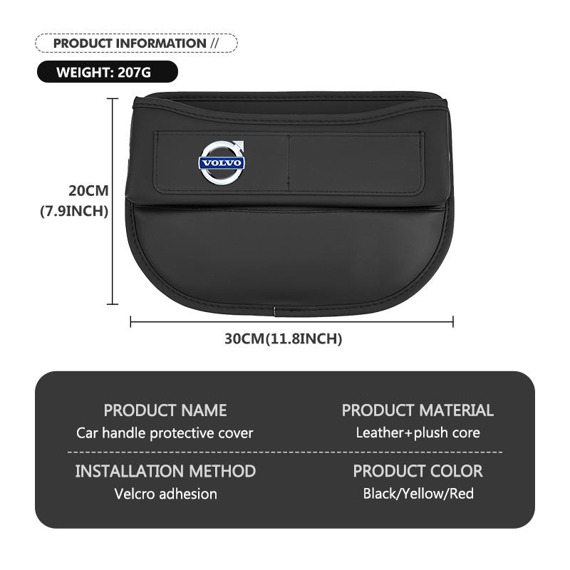 Three Port Car Seat Gap Storage Box Leather Gap Filling Organizer For Volvo V40 V60 C30 C70 S60 S80 S90 XC40 XC60 XC70 XC90 T6