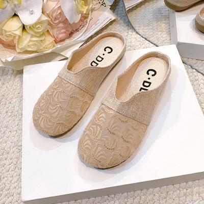 Новые плоские тапочки нескользящие полые милые однотонные пляжные летние для улицы для ванной женская обувь комнатные домашние сумка на голову сандалии