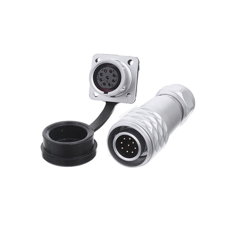 WEIPU SF12 Waterproof M12 2 3 4 5 6 7 9 Pin Wire Cable Aviation Connector Docking Back Nut Male Plug Female Socket Panel Mount