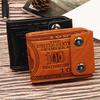 Men's Wallet Short Multi-functional Fashion Leisure Double Press Button Wallet