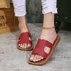 One-word drag women's shoes summer new flat-bottomed sandals outdoor wear soft-soled casual versatile beach H drag large size explosion C