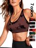 Ladies' Elegant Backless Yoga Bra - Adjustable Thin Shoulder Straps, Stylish Sports Bra, Seamless Design.