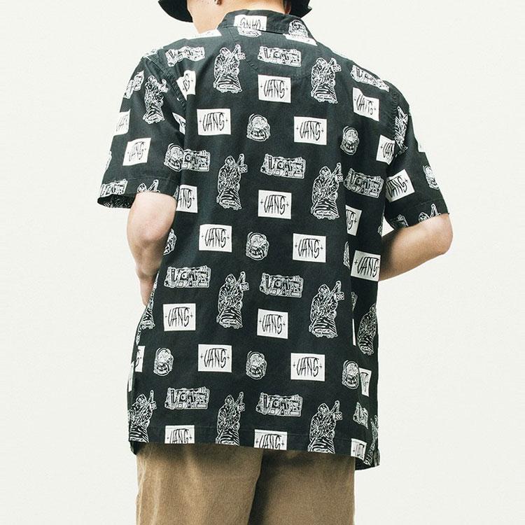 Vans X DUYANAIZI Повседневная спортивная рубашка с коротким рукавом с принтом Топы унисекс Черный VN0A5F44ZHA