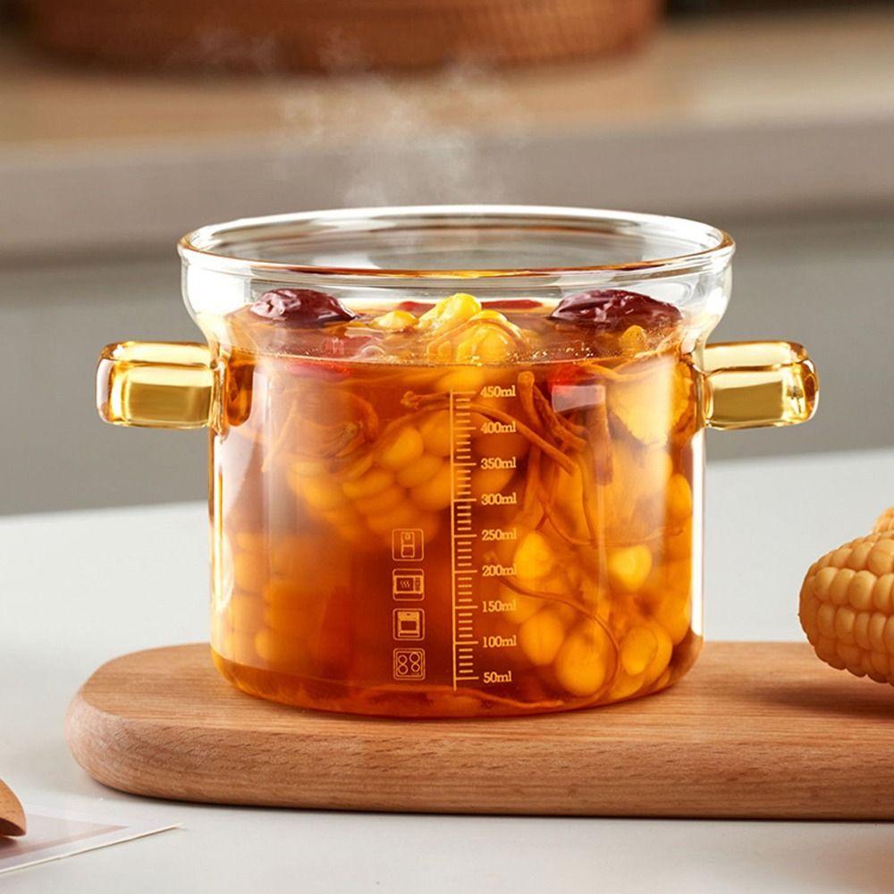 Glass Soup Pot Thickened Glass Stockpot Salad Bowl   Ramen