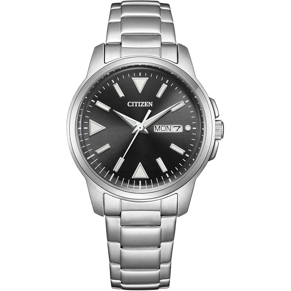 Citizen Eco-Drive BM8180-62E Men's Watch Solar Powered Waterproof Black Silver Business Date Luminous