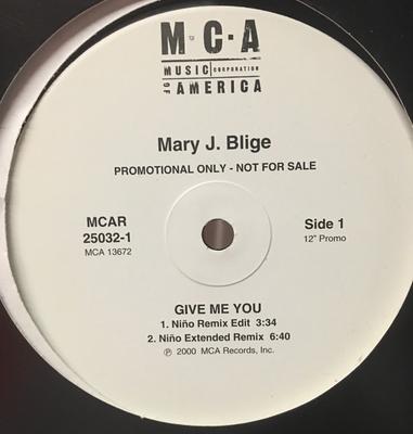 12-дюймовая пластинка МЭРИ ДЖ. BLIGE - Give Me You MCAR250321PROMO MCA Records 2000 США Рэп и хип-хоп/R&B Б/У