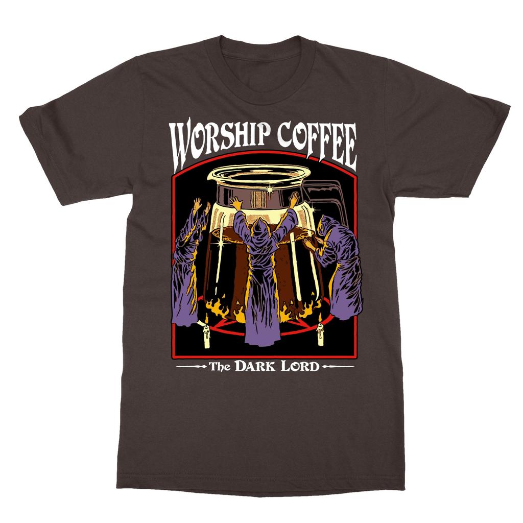 Worship Coffee The Dark Lord Funny Men's T-Shirt