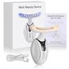 New Vibrating Neck & Face Massager: Wrinkle Reduction & Lifting with Color Light Therapy