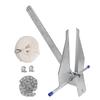 10 Lbs Steel Slide Anchor Hot-Dipped Anchor Kit Chain&Rope Set Silver For Boat