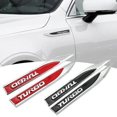2 шт. Металлический турбо логотип боковое крыло кузова автомобиля эмблема значок наклейка наклейка продукты для Honda Civic City Jazz Accord Crv Fit Insight