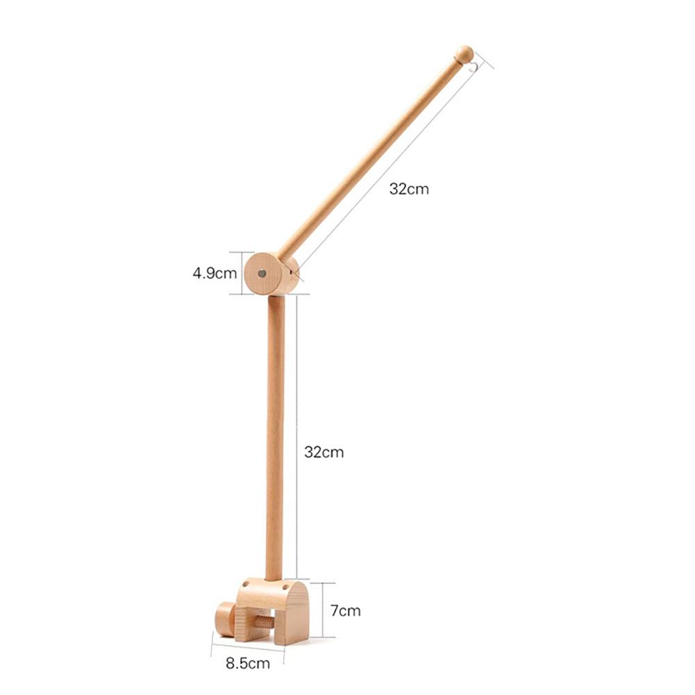 Crib Bell Baby Bed Bell Hot Air Balloon Pendants Stars and Moon Toys Wooden Wind Chimes