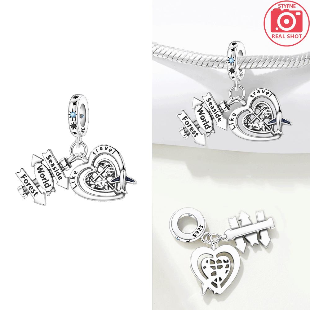 Bowling Ball Original Copper Pendant Globe Table Tennis Travel Airplane Pendant Beads Fit Bracelet Women Jewelry Making Gift