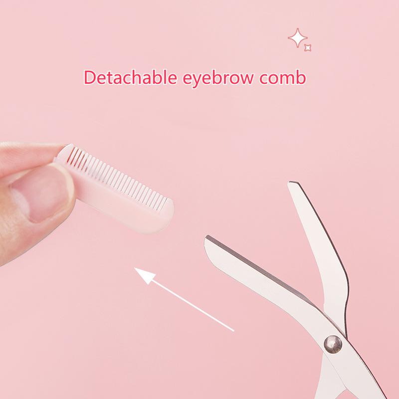 Ножницы для макияжа из нержавеющей стали, триммер для бровей, расческа для ресниц, волос, маникюра, косметический инструмент для глаз