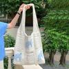 Новая Вязаная Сумка, Сумка Большой Вместимости, Вышитая Ажурная Вязаная Крючком Сумка, Корейская Вязаная Повседневная Сумка