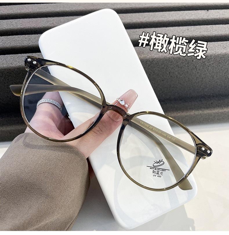 New Japanese and Korean retro small fresh round myopia glasses women's literary art plain makeup flat frame versatile student glasses trend