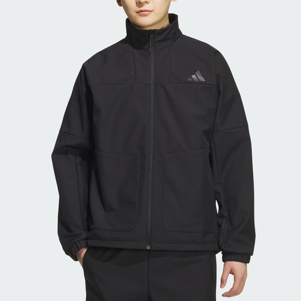 adidas Мужская куртка из тканого материала софтшелл, водоотталкивающая, спортивная, повседневная, удобная, со стойкой воротником, KR8296