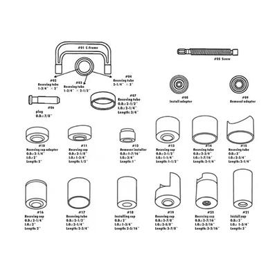 21 шт., пресс-комплект для шарового шарнира, экстрактор шаровой головки нижнего рычага, сверхмощный набор инструментов для удаления шарового шарнира