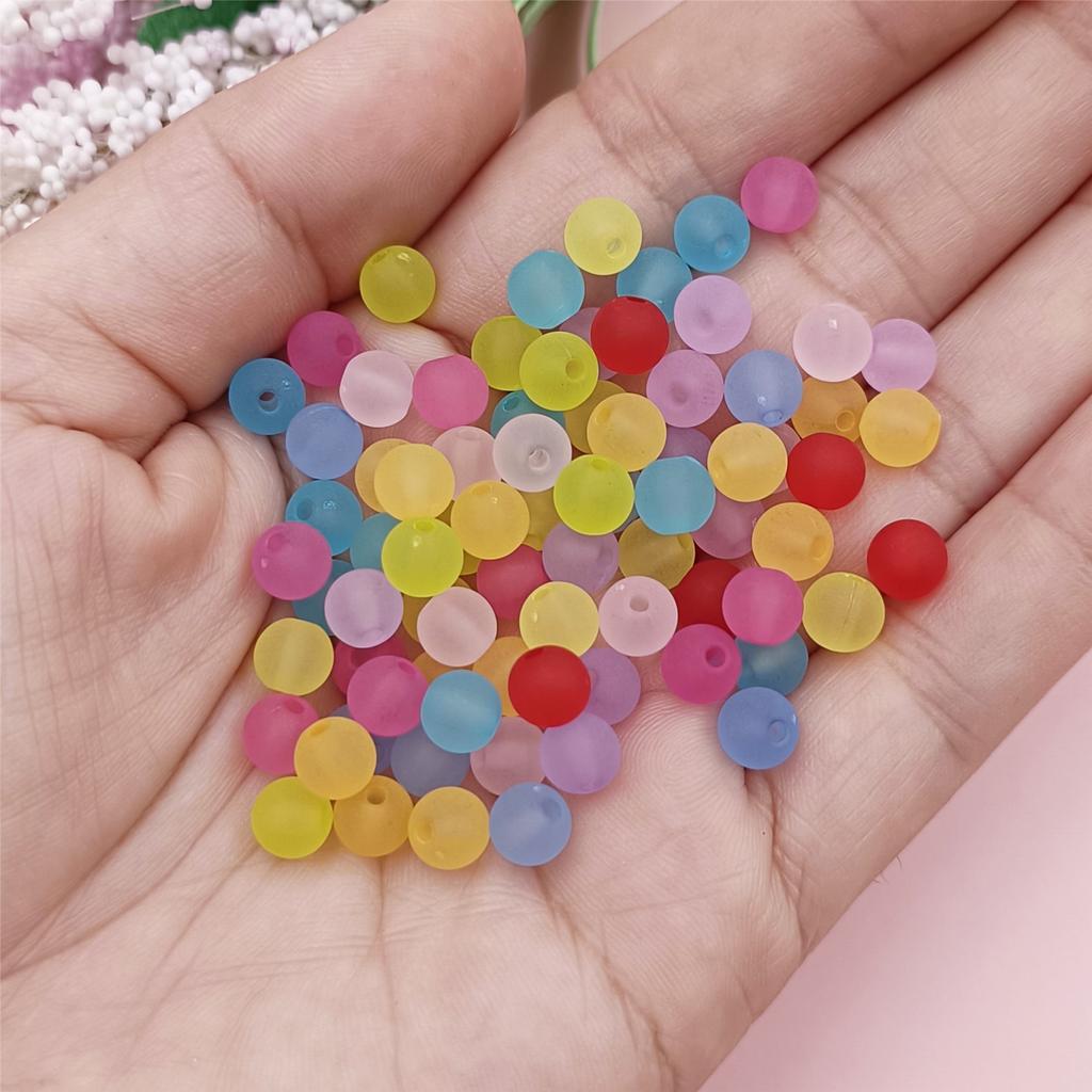 80 шт. 6 мм полупрозрачные цветные акриловые бусины с глазурью для изготовления ювелирных изделий DIY ремесла ювелирные аксессуары