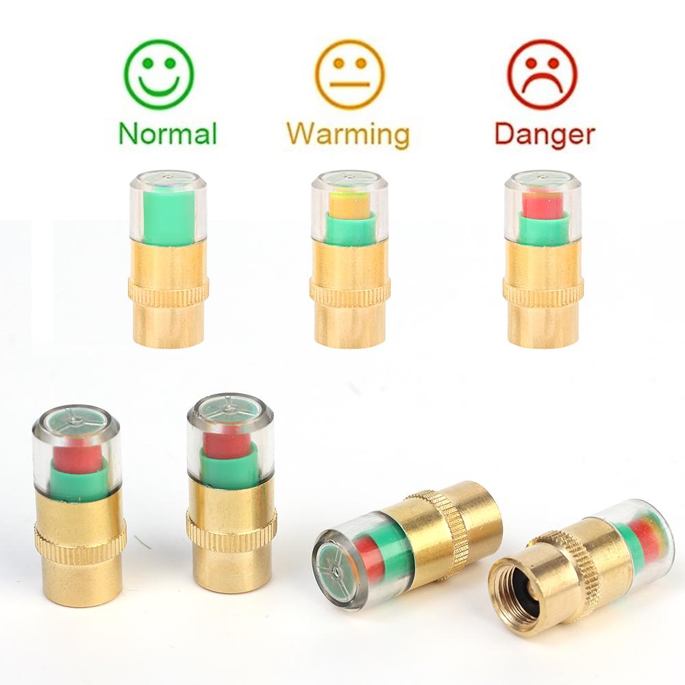 Copper Core Tire Pressure Monitor Valve Stem Cap Sensor Indicator Alert for Auto Car Motorcycle Bike Stainless Steel Accessories Valve Stems 1