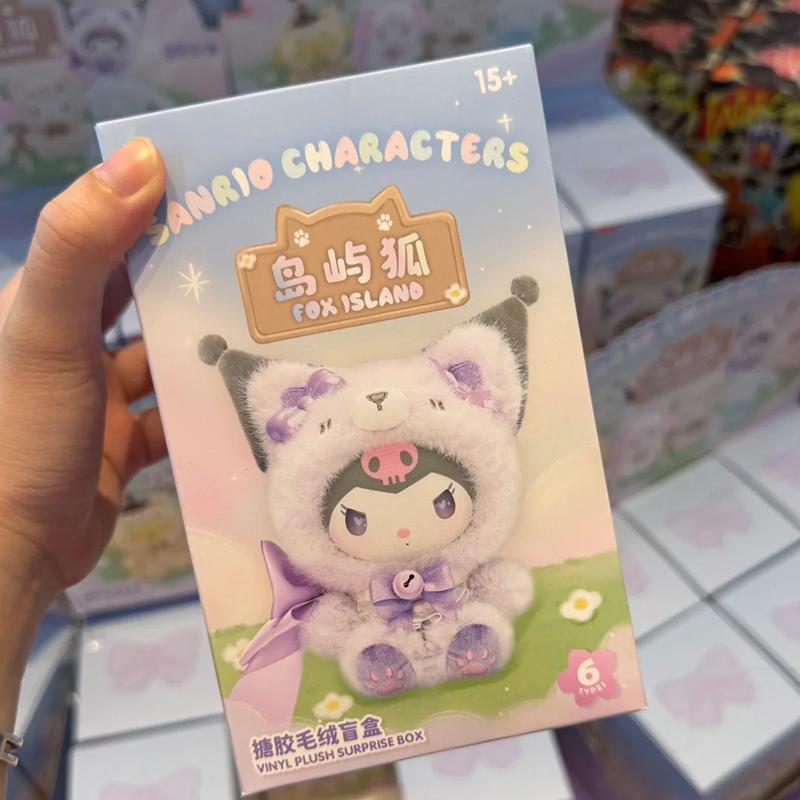 Куклы-персонажи Остров лис Слепая коробка Cinnamoroll Виниловые плюшевые подвески Коробка-сюрприз My Melody Аниме кукла Мешок-сюрприз Игрушка
