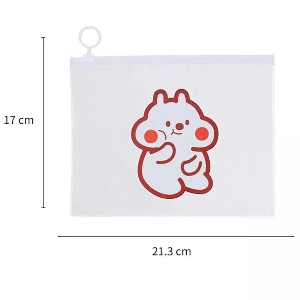 Information Bag Document Bag Transparent File Storage Bag Bear File Bag Pencil Case File Folder